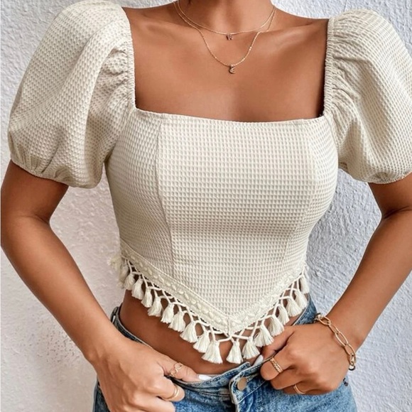 Cream boho top - Picture 1 of 1